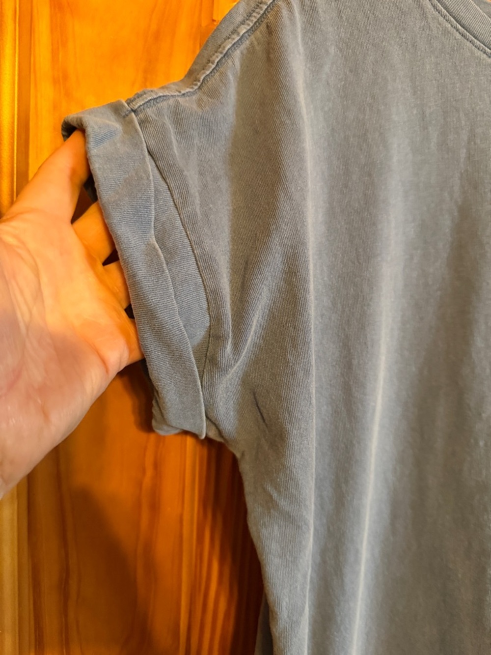 The Sweet Collective Washed Blue Pocket Tee Mini Dress - Picture 4 of 9